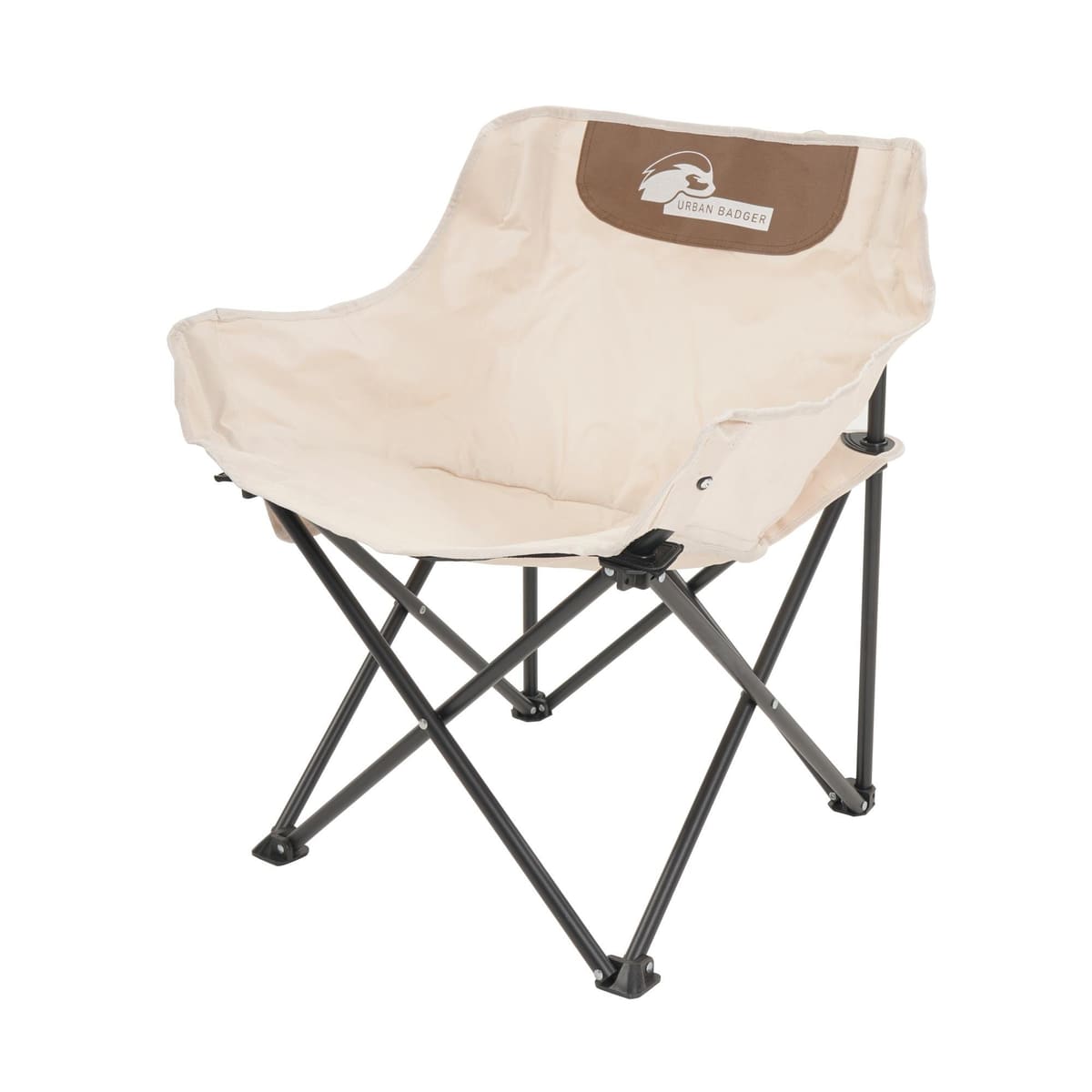 Nidavel canvas folding chair, three-quarter view